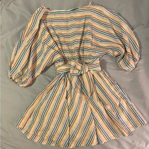 Pastel Rainbow striped dream dress
